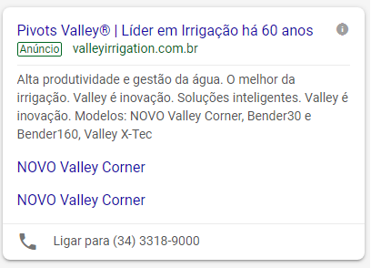 Valley Irrigation - Empresa: Valmont – Multinacional Americana